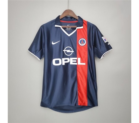 Paris St Germain 01/02 Home Dark Blue&Red Soccer Jersey